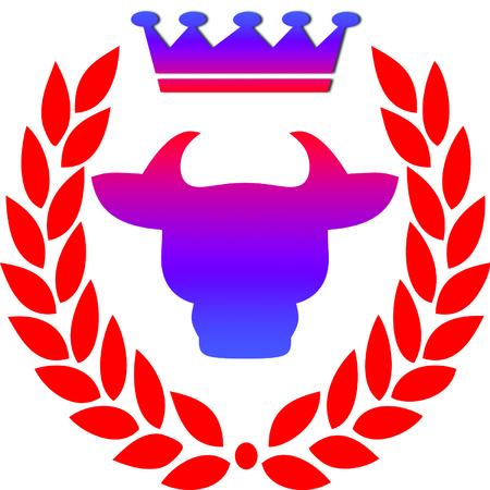  bull design illustration のイラスト素材
