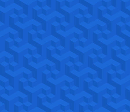 Vector design of geometric pattern with three-dimensional shape, three-dimensional effect pattern for textileのイラスト素材