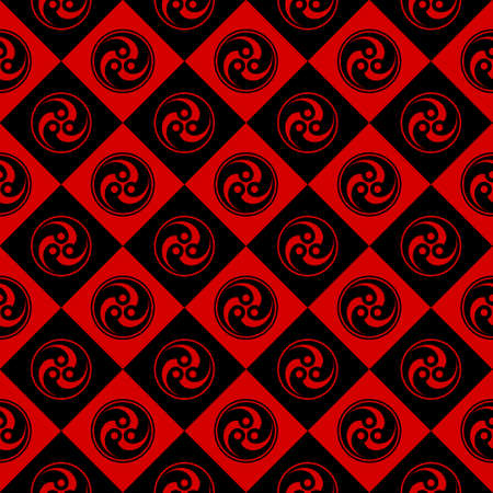 Tomoe hams pattern vector design, symbol of Japanese cultureのイラスト素材