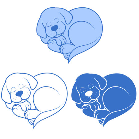 Vector design of heart shaped parrot, heart shaped mascotのイラスト素材