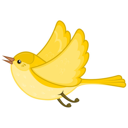 Bird in flight cartoon vector designのイラスト素材