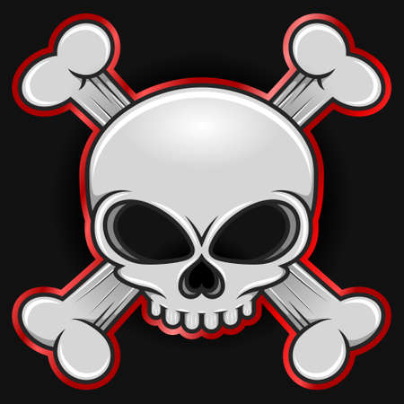 Skull vector design in cartoon styleのイラスト素材