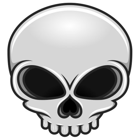 Skull vector design in cartoon styleのイラスト素材