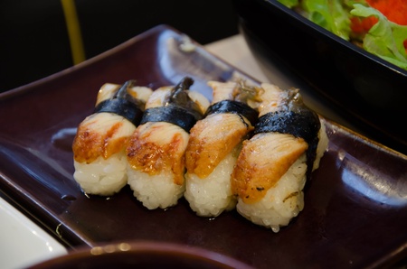Japanease Food - Unagi Eel  Nigiri Sushi の写真素材