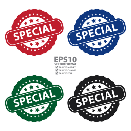 Vector : Special Icon, Badge, Label or Sticker Isolated on White Backgroundのイラスト素材