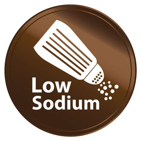 Brown Metallic Style Low Sodium Icon Badge Labelの写真素材