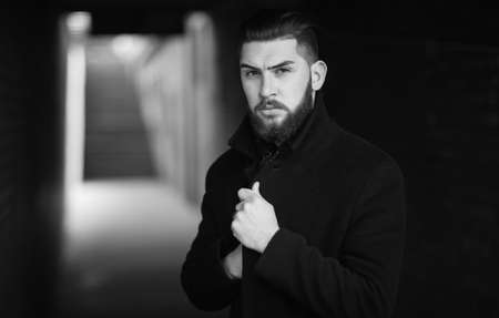 Portrait of a man with a beard. Ukraine Sumyの写真素材