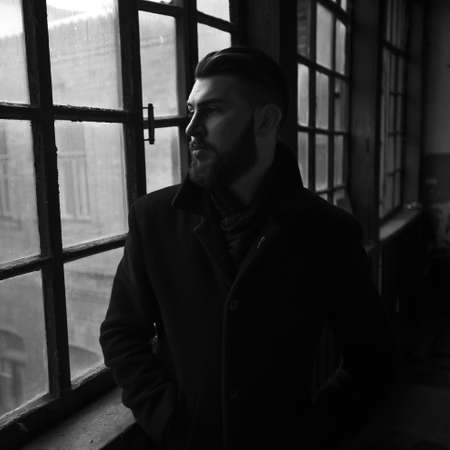 Portrait of a man with a beard. Ukraine Sumyの写真素材