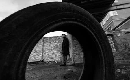 Portrait of a man with a beard. Ukraine Sumyの写真素材