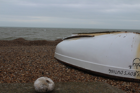 Overturned boatの写真素材
