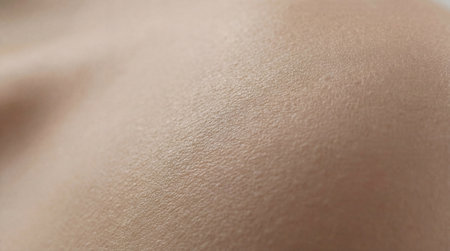 Ultra-realistic macro photography showing the natural texture and fine details of human skin under gentle light. Perfect for concepts of biology, beauty, dermatology, tactile senseの素材
