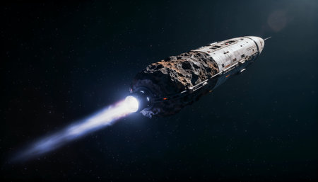 Gigantic orbital solar station near the Sun capturing clean energy with futuristic technology and precision design in deep space.の素材