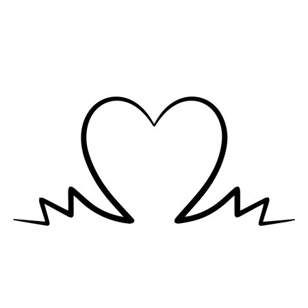 Heart icon. Love symbol. Flat illustration of heart icon for web designのイラスト素材