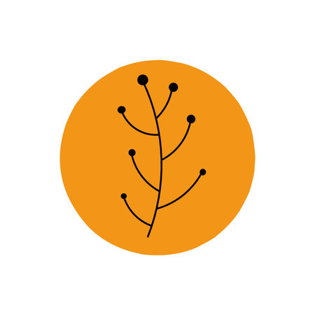 branch with leafs nature ecology isolated icon vector illustration designiconのイラスト素材