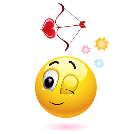 Smiling ball as Cupidのイラスト素材