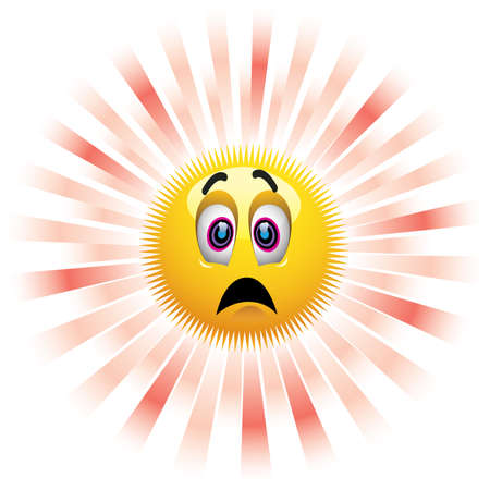 Frightened smiling ball のイラスト素材