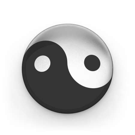 Metallic sing yin yangの写真素材