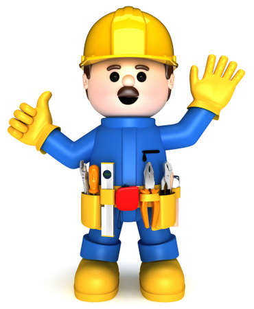 Fully equiped craftsman mascotの写真素材