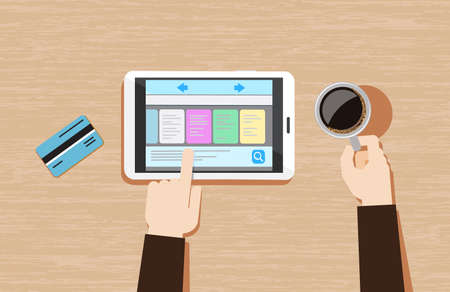 Online shopping.のイラスト素材