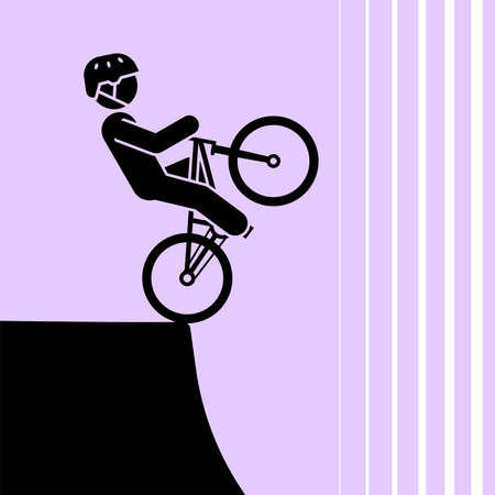 Extreme cycling. Vector illustration.のイラスト素材