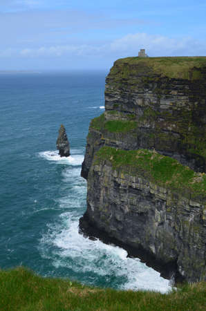 Beautiful towering Cliffs of Moher in Ireland.