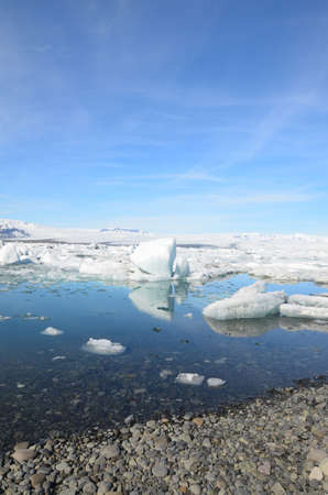 Chunks of glaciers in an Icelandic lake