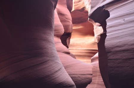 Antelope canyon walls with red rock in the sunshine.の写真素材