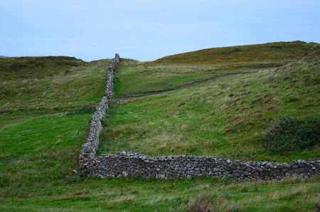Stone wall found in the Highlands of Scotland.の写真素材
