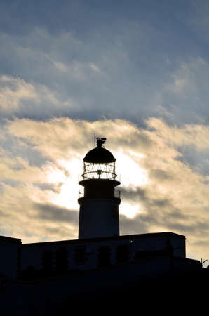 Scotland's Neist Point Lighthouse at dusk on Skye Scotland.の写真素材