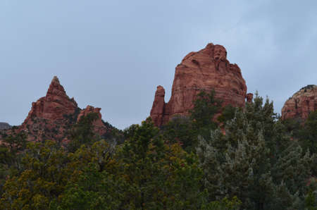 Landscape with beautiful bell rock in Sedona Arizonaの写真素材
