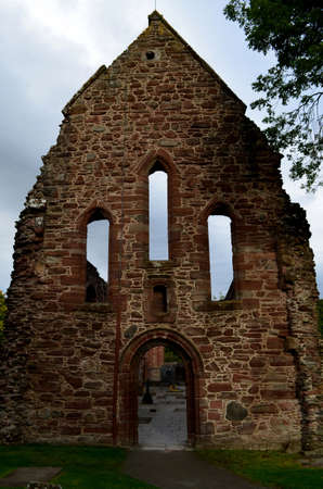 Ancient ruins of the Beauly Priory in Scotland.の写真素材