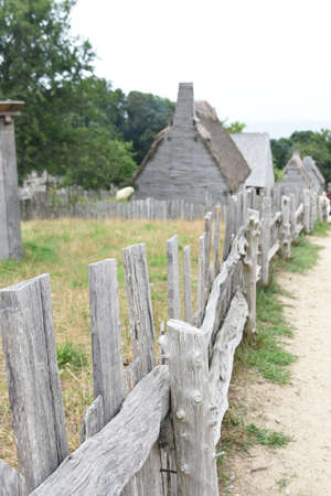 Separatists founded a colonial village in Plymouth Massachusetts.の写真素材