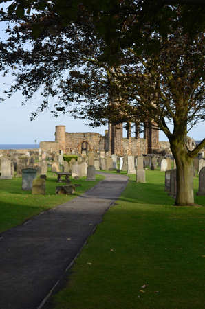 Cemetery and remains of St Andrew's priory and Cathedral.