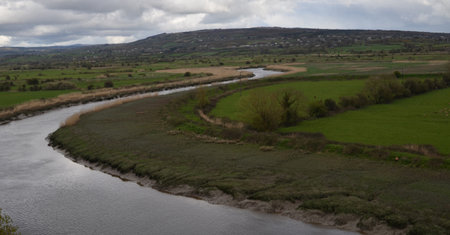 Stormy days over the scenic views of Bunratty Ireland.