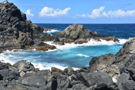 Rocky coast of the island of La Palma, Canary Islands, Spainの写真素材