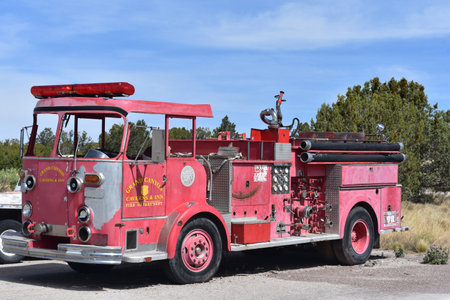Antique fire truck for fighting forest fires.