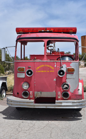 Old historic fire truck in Arizona.