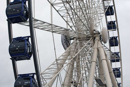 Dusseldorf, Germany - 8 December 2013 Spectacular views from the observation wheel in the center of Dusseldorfのeditorial素材