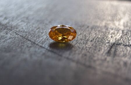 Yellow diamond Is a beautiful colored diamond Looking for drugs and expensive For making jewelryの写真素材