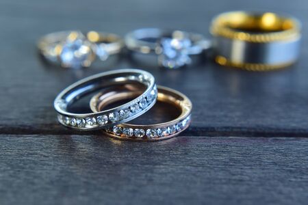 Wedding ring It is a diamond ring that is luxurious and beautiful.の写真素材