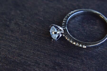 Wedding ring It is a diamond ring that is luxurious and beautiful.の写真素材