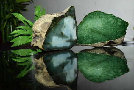 Real jade Natural sparkling green colorの写真素材