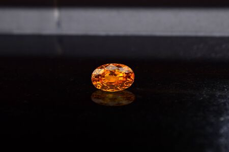 Beautiful yellow gem shine Reflection