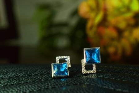 Earrings Set with beautiful blue gemstone