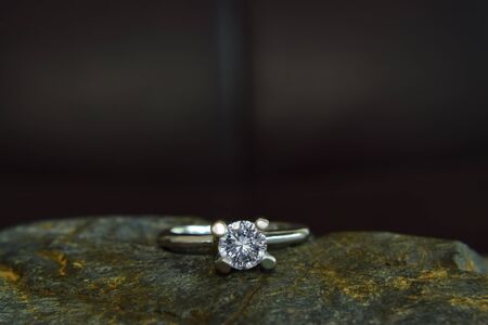 Diamond ring, luxury wedding ring, expensiveの写真素材
