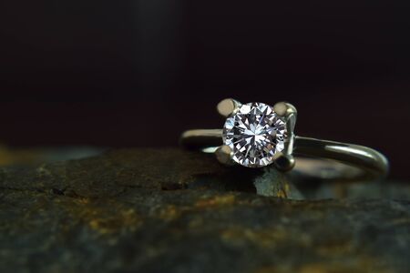 Diamond ring, luxury wedding ring, expensiveの写真素材