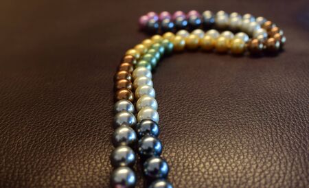 Pearl necklace It is a beautiful necklace in many colors.の写真素材