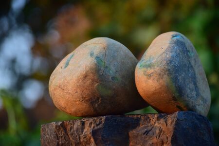 Jade is a real natural jade, lumps on a beautiful natural background.