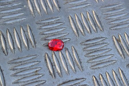 ruby Is red gem Beautiful by nature For making expensive jewelryの写真素材
