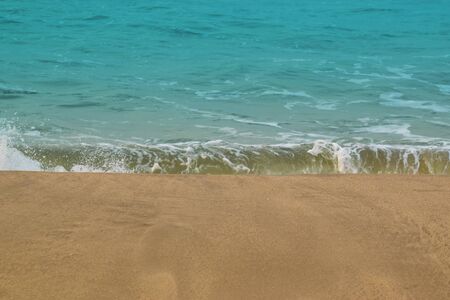 Sea water and wind wave On the beautiful sandy beach